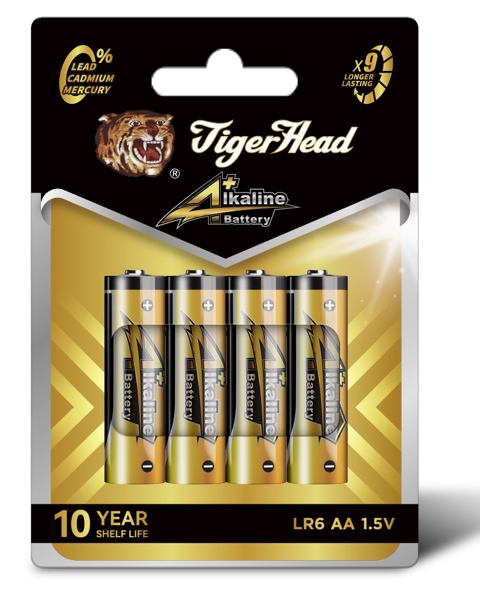 ЩЕЛОЧНЫЕ БАТАРЕЙКИ TIGER HEAD A+ LR6 РАЗМЕРА AA