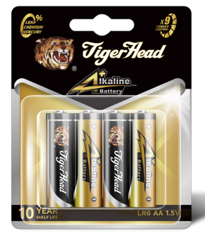 ЩЕЛОЧНЫЕ БАТАРЕЙКИ TIGER HEAD A+ LR6 РАЗМЕРА AA